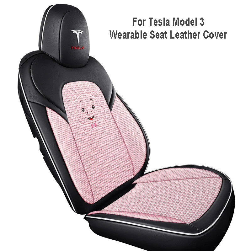 For Tesla Model 3 Seat Cover Wear-resisting Leather Full Surround Style Car Interior Accessories For Aristocracy Special Type