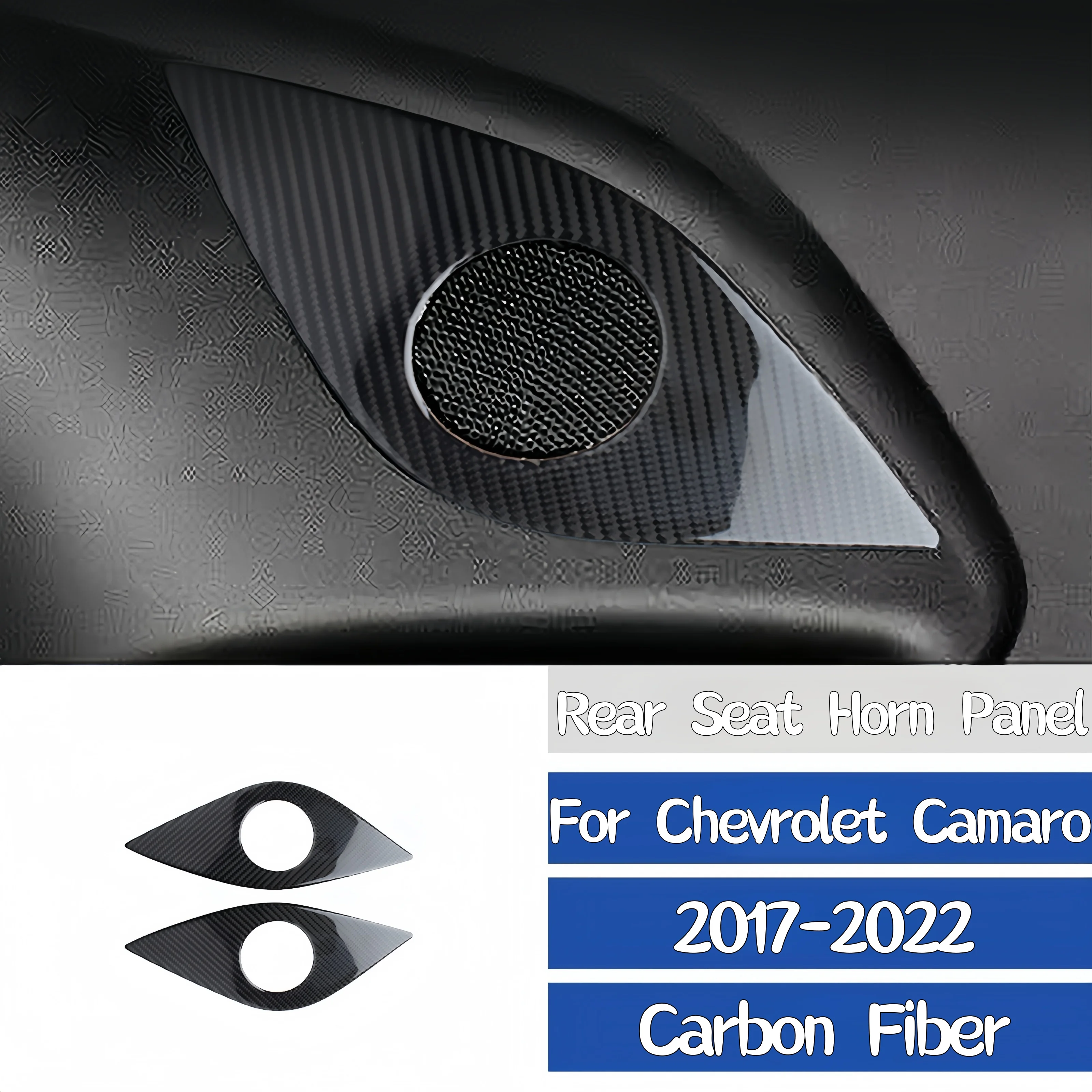 

Для Chevrolet Camaro 2017-2022 автомобильные аксессуары из углеродного волокна, интерьер, авто, звуковая панель заднего сиденья, декоративная наклейка