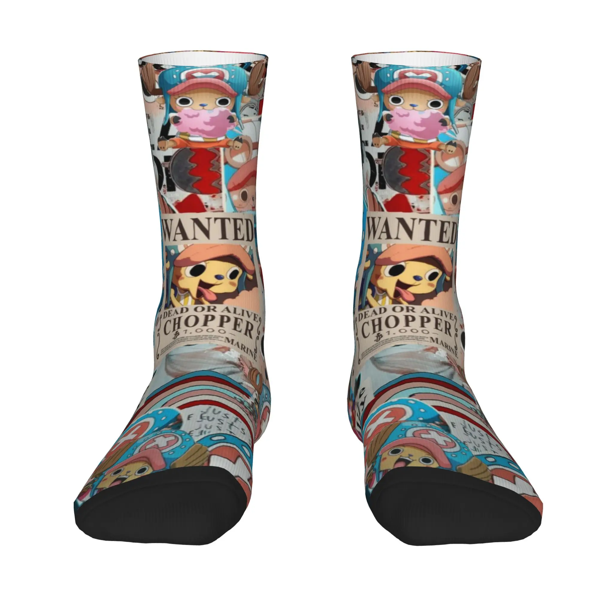 1 Pair Funny Sock One Piece Tony Tony Chopper (2) Rock Seamless Pattern Printed Men Socks Casual Men's Socks