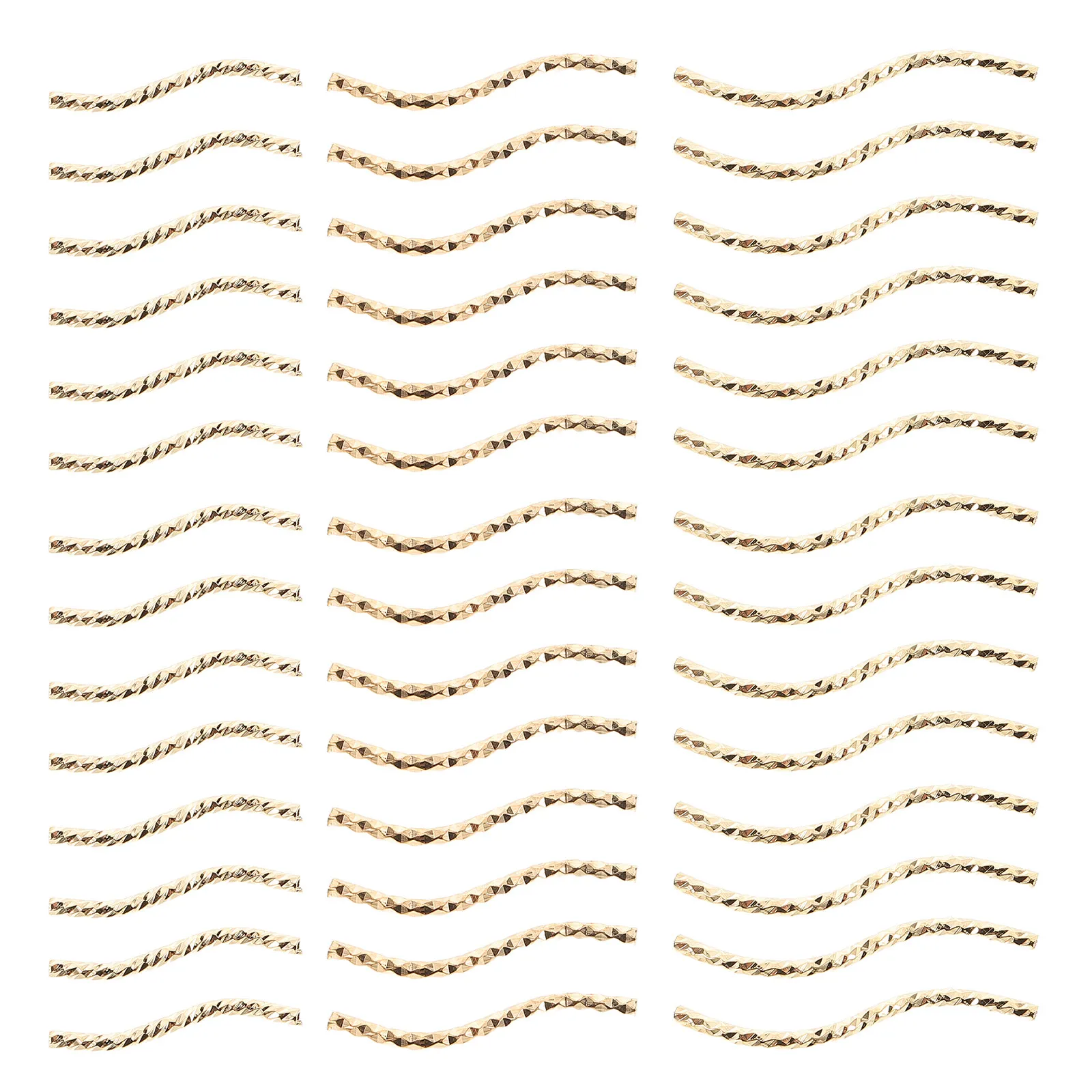 

30 шт. соединителей для изготовления украшений, изогнутые трубчатые бусины-разделители, позолоченные резьбовые трубки для браслетов, ожерелий, поделок своими руками