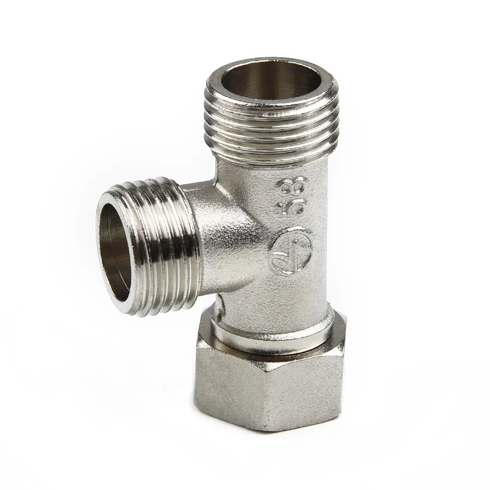 G1/2 Copper T Adapter Valve for Toilet Bidet Sprayer and Shower Hose with Three-Way Diverter Plumbing Connector