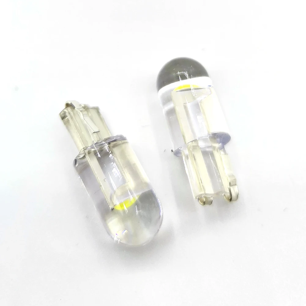 10Pcs 12V/24V Newest W5W Led T10 Car Light COB Glass 6000K White Auto Automobiles License Plate Lamp Dome Read DRL Bulb Style