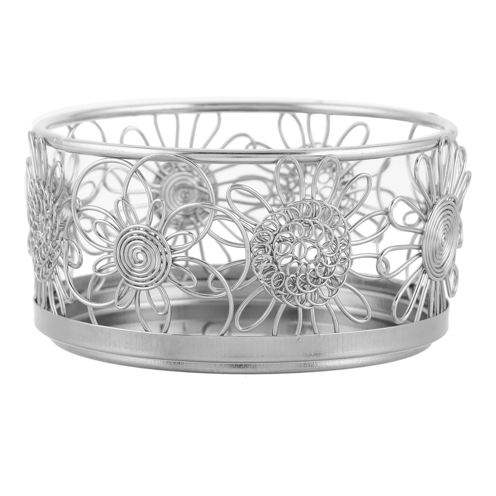 

Mini Metal Round Storage Bucket Stainless Steel Desktop Organizer for Office School Home Supplies Dispenser Holder