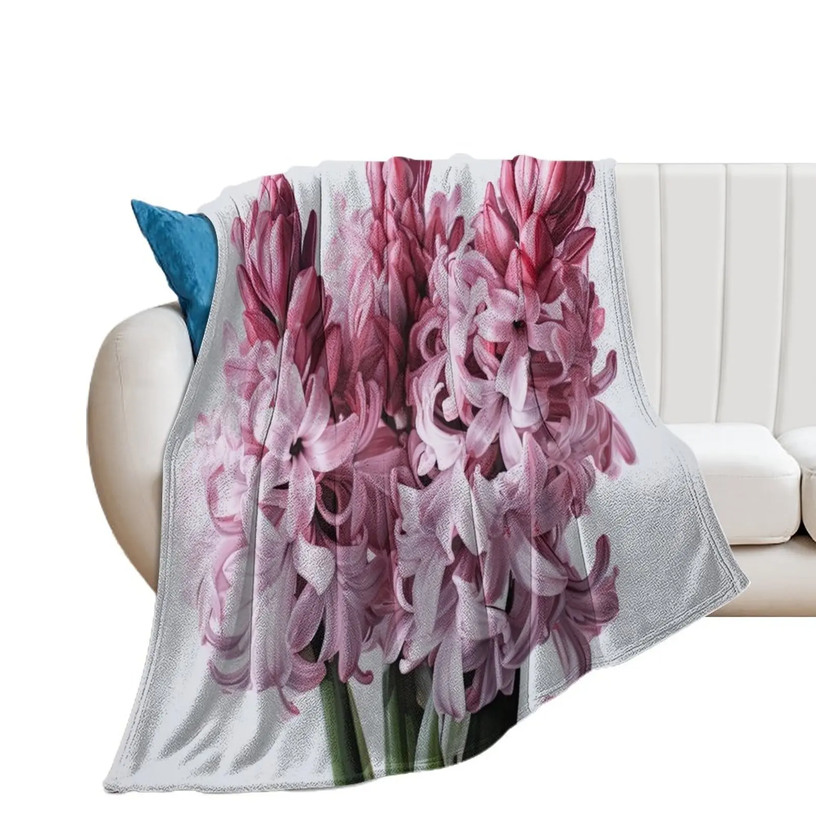 Pink Hyacinth Throw Blanket valentine gift ideas Kid'S Plaid Luxury Throw Blankets