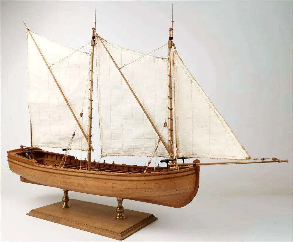 1/24 36ft -Pear version-Armed longboat with sail 590 mm wood model ship kit