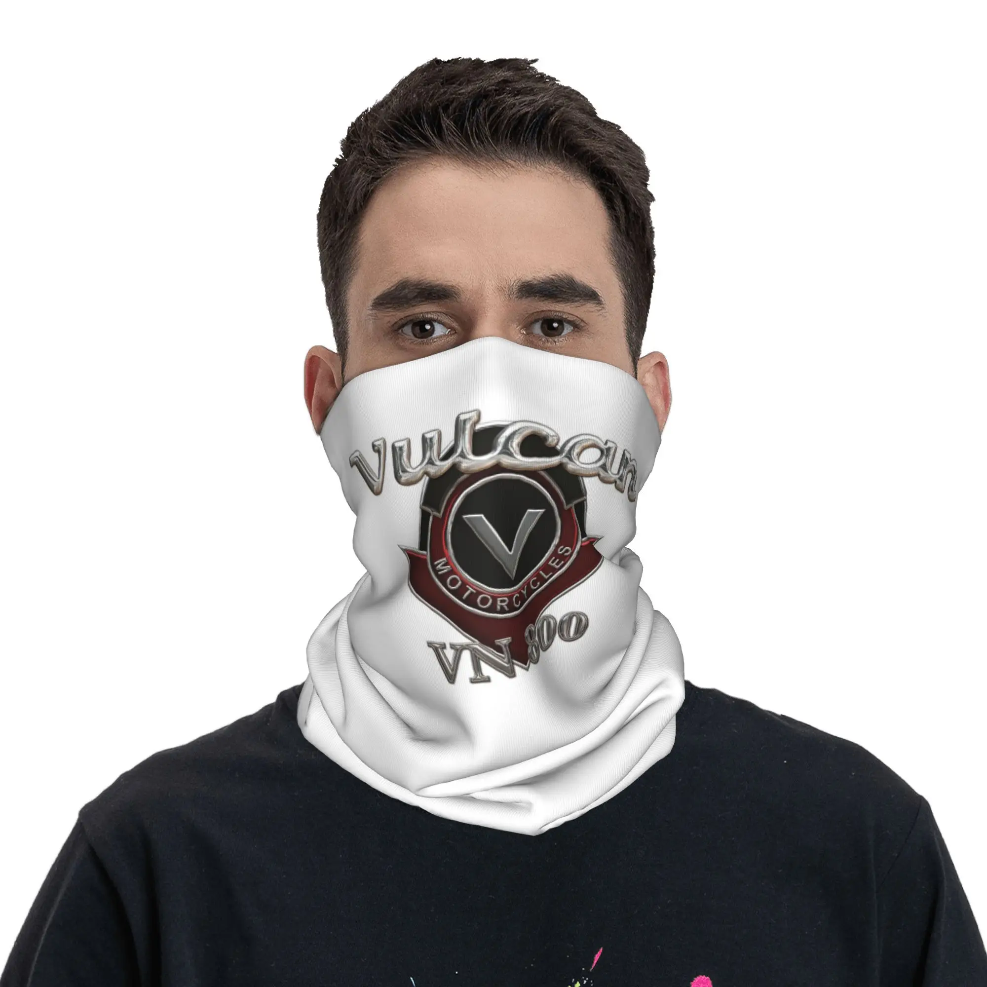 دراجة نارية فولكان VN 800 شعار 3 كروم باندانا الرقبة الجراب مطبوعة وشاح سحري متعدد الوظائف أغطية الرأس تشغيل للجنسين الكبار