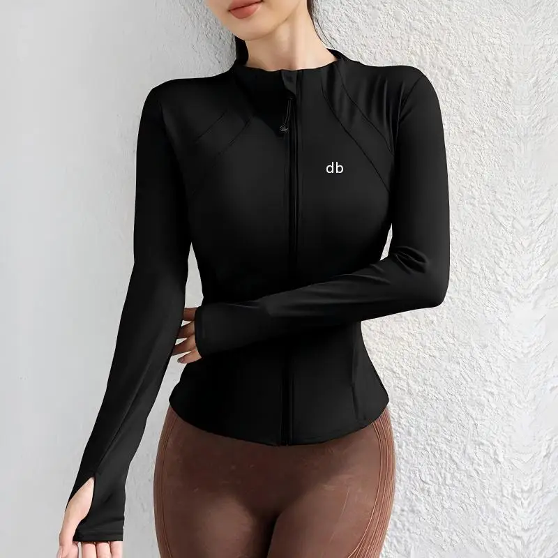 Fall sport coat for ladies - slim-fit and figure-hugging, perfect for fitness wear, running training.