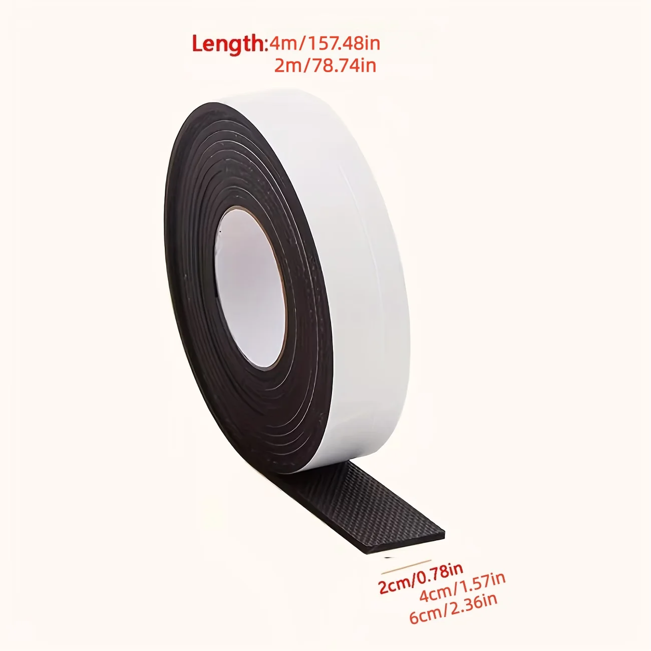 1pc 4/2m Anti-Slip Furniture Pads, Self-Adhesive Cuttable Rubber Foam Tape, Furniture Floor Protectors Grippers to Stop Sliding