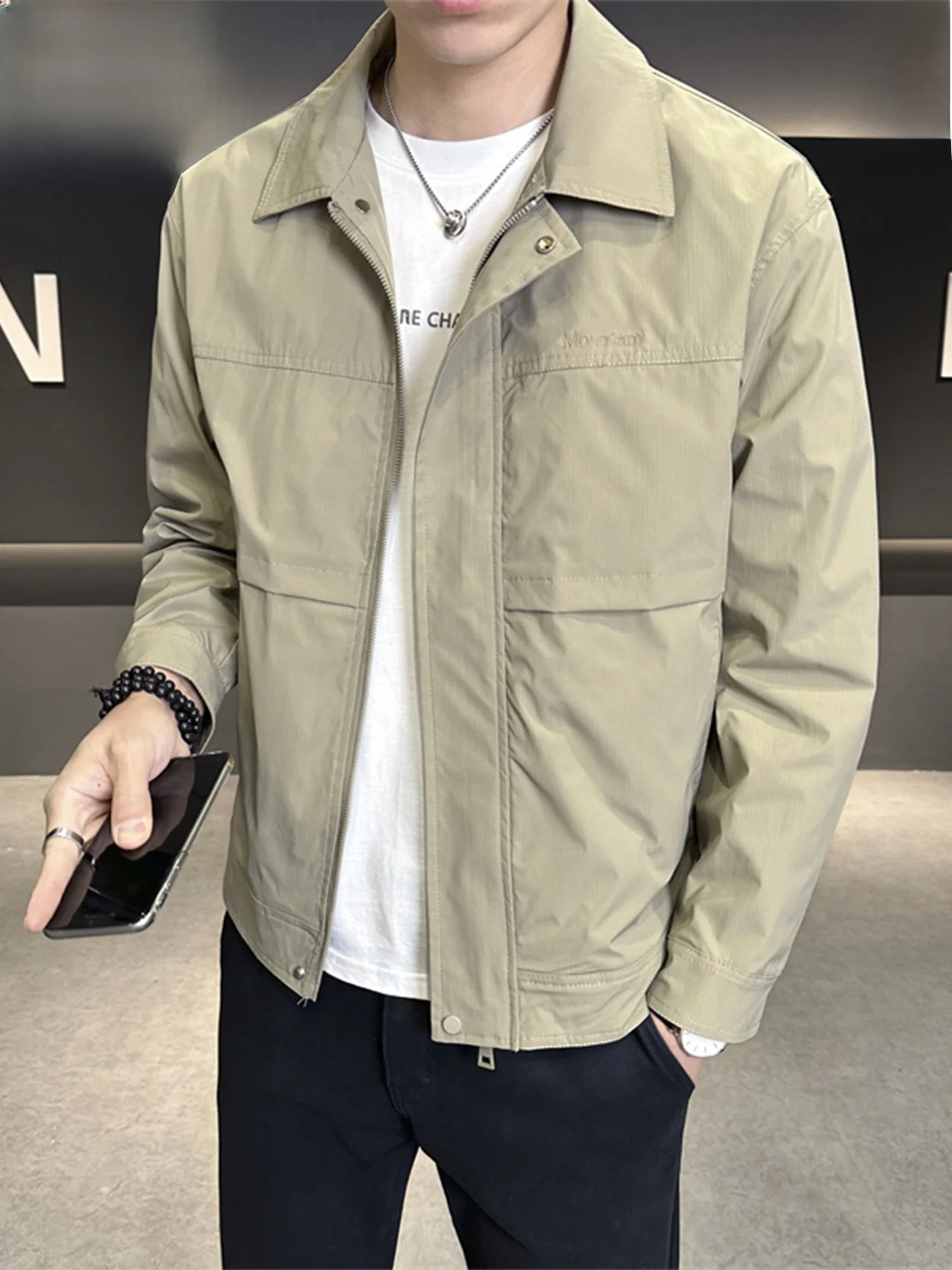 

Pierre Cardin Men's Casual Workwear Jaet Collared Outerwear Faionable Polyester Long Sve Zipper Closure Regular Fit