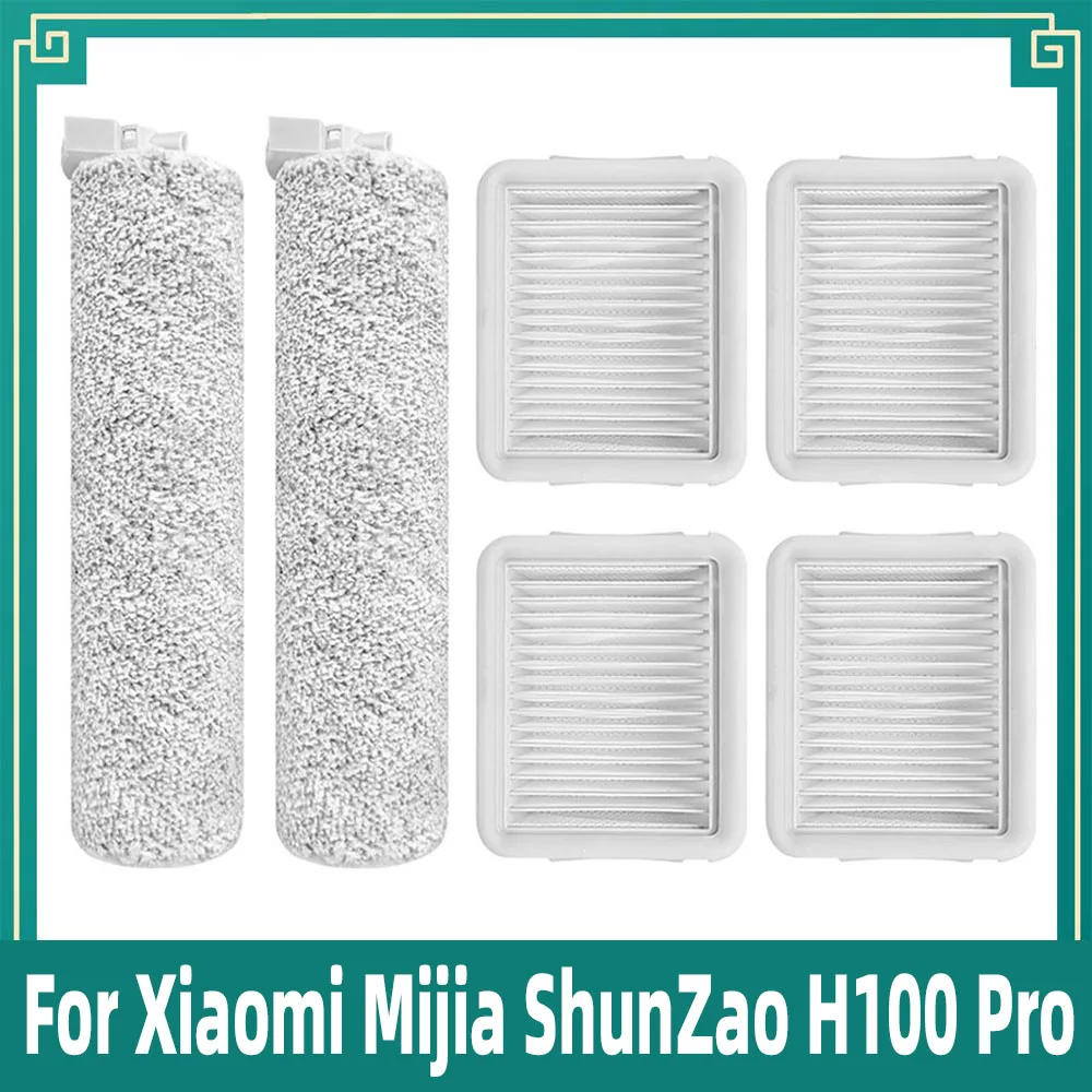 

Soft Fluffy Brush Roll Hepa Filter For Xiaomi Mijia ShunZao H100 Pro Wet and Dry Robot Vacuum Cleaner Part Accessories Spare Kit