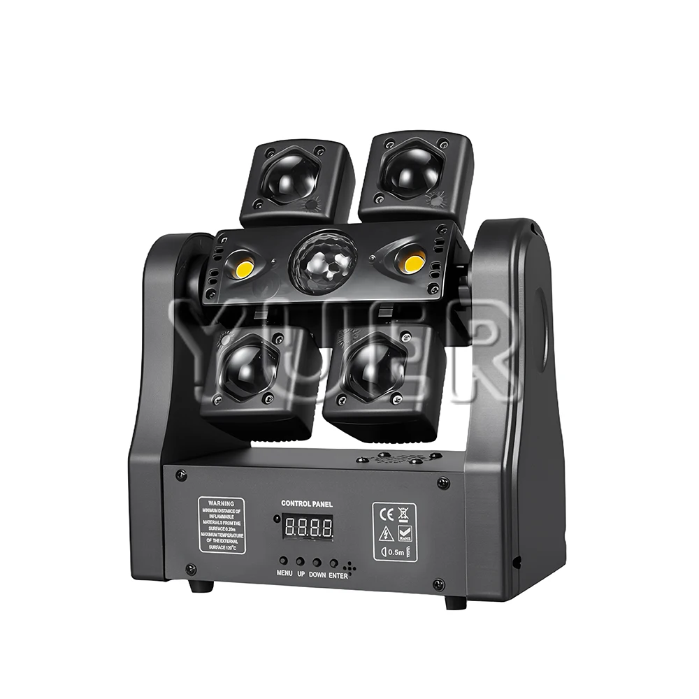 YUER 100W LED Beam Lazer Light 4in1 Effect Remote DMX Control Moving Head Disco Party Magic Ball Light for DJ Wedding Event Club