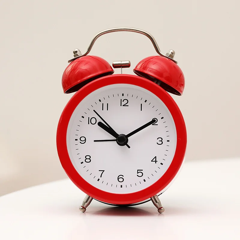 Simple retro digital alarm clock student night light desktop clock multi-function silent alarm clock