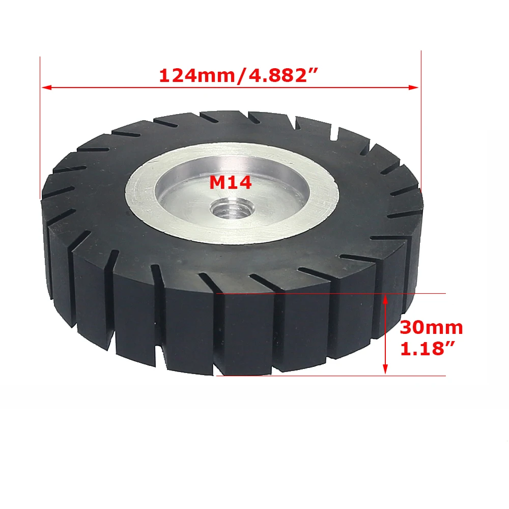 124 x 30 mm Expansionsrolle Winkelschleifer Gummi-Zentrifugalrad 392 x 30 mm Zirkonoxid-Schleifhülsen zum Schleifen von Metallschweißen – Detail 2