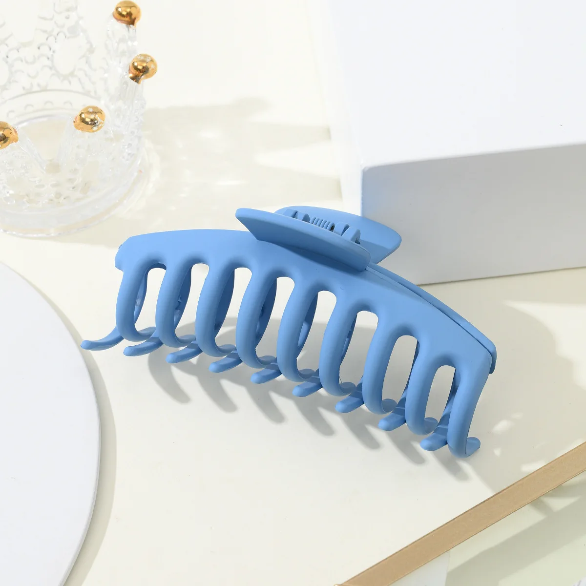 1pc blue women\'s hair clip hair accessory fashionable and simple hair clip shark clip back of the head styling hair clip