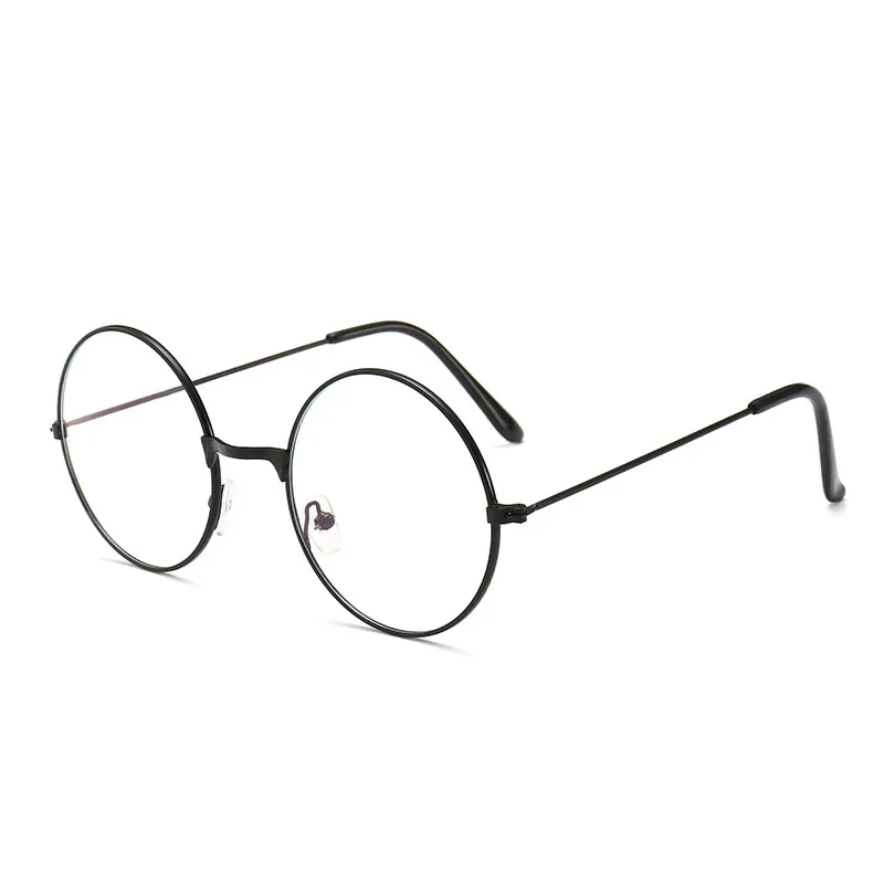 

Black frame female polygonal metal frame glasses 0 plane mirror girl glasses anti-blue light glasses fashion