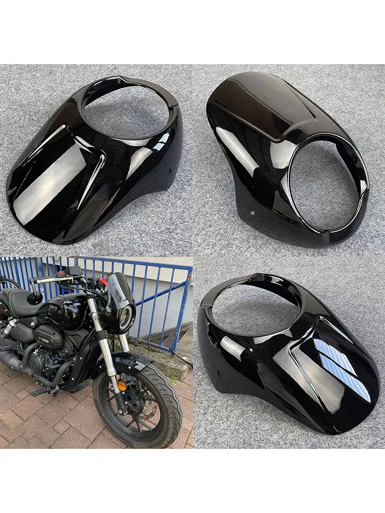 Fit For Keeway V Cruise 125 RKV 125 C RKV125C Windscreen Headlight Light Mask Screen Front Lamp Cover Windshield Fairing