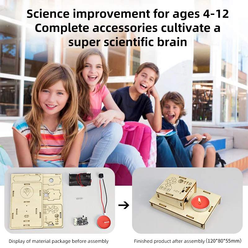 Zestaw DIY do samodzielnego montażu alarmu pożarowego, układ scalony, puzzle, rękodzieło, nauka, technologia, zestaw edukacyjny, zabawka STEM, prezent dla dzieci