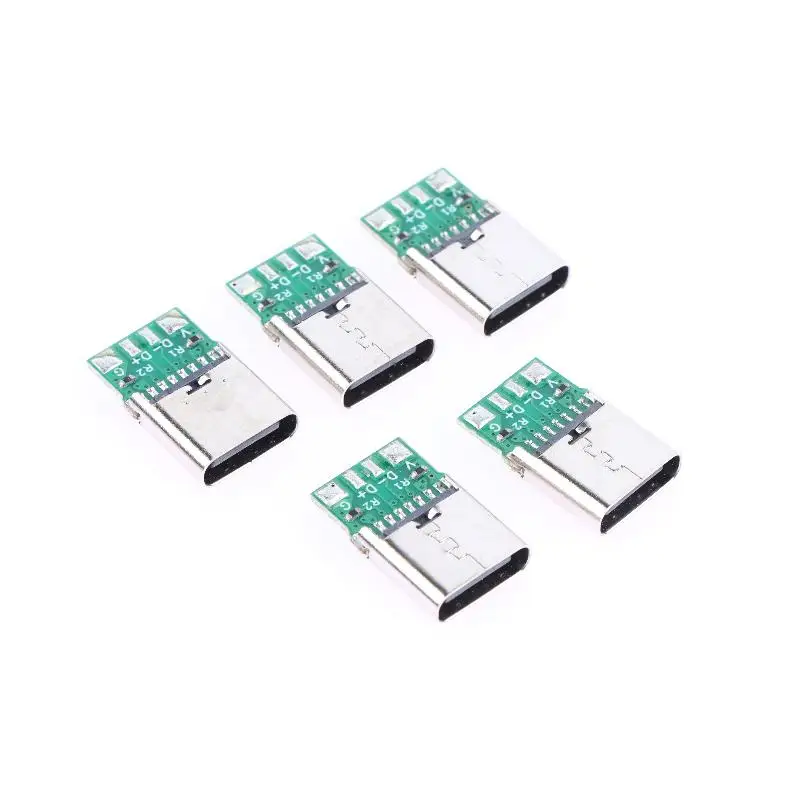 14*8mm 5/10Pcs Usb Female Connector 16Pin 5Pcs Data Transfer Interface Easy Welding For PCB Board Customization