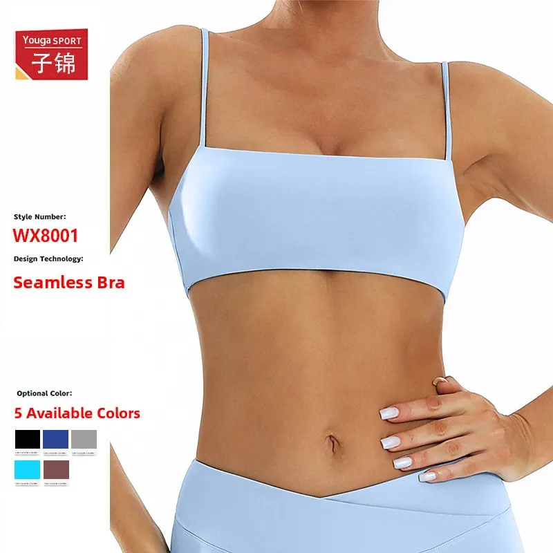 Yoga sutiã esportivo apertado roupas de fitn qui seco interior wear verão topo u-naine a linha cinta estreita colete cleanfit sle