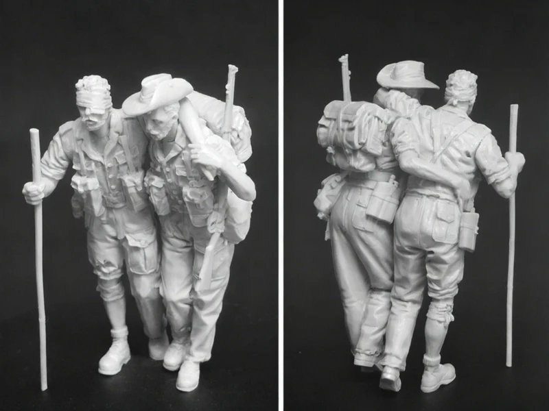 

Масштаб 1/35, литая под давлением фигурка из смолы, комплект модели, британский солдат спецназа Второй мировой войны, травмированные 2, фигурки в разобранном и неокрашенном виде