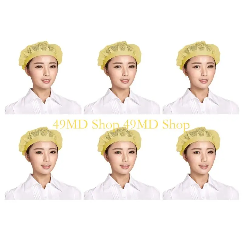 49MD 6Pcs Small Meshes Chefs Work Hat Breathable Professional Kitchen Cook Hat For Kitchen And Service