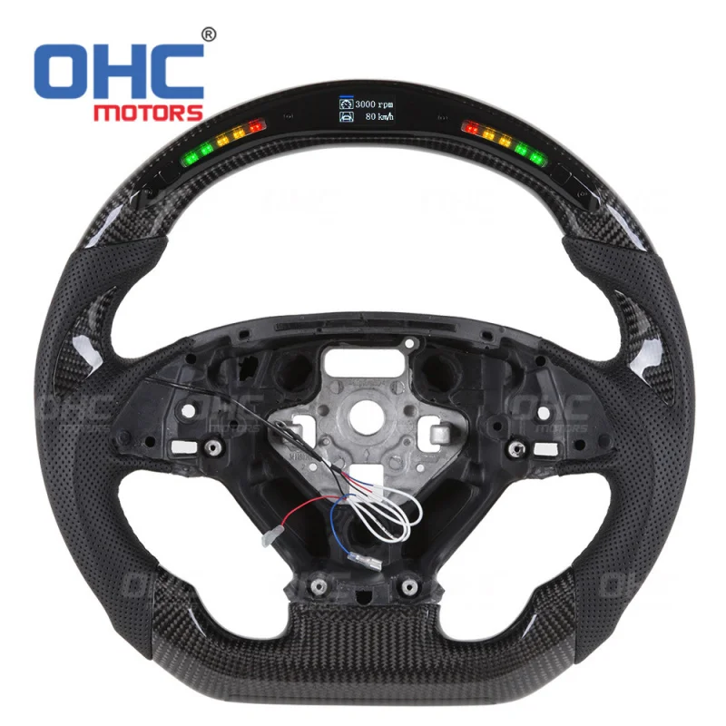 For Chevrolet Corvette C7 Exclusive For cross-border sales: LED carbon fiber car steering wheel with devil horns,