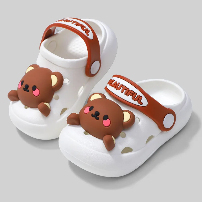 Summer Children Cave Hole Shoes Baby Breathable Non-slip Slippers for Boys Girls Soft Sole Cartoon Lightweight Beach Sandals