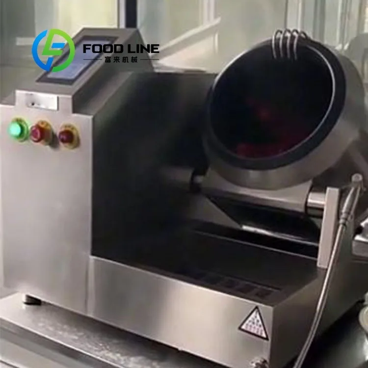 Hot Sale Chinese Food Automatic Cooking Wok 30cm Rotating Pot Stir Fry Fried Rice Smart Robot Cooker