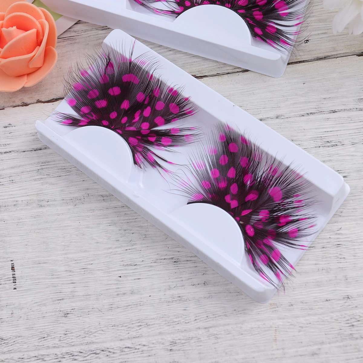 

5 Fake Lightweight Plastic Comfortable Wear Fake Eyelashes Performance Halloween Performance Long Makeup Spider lashes