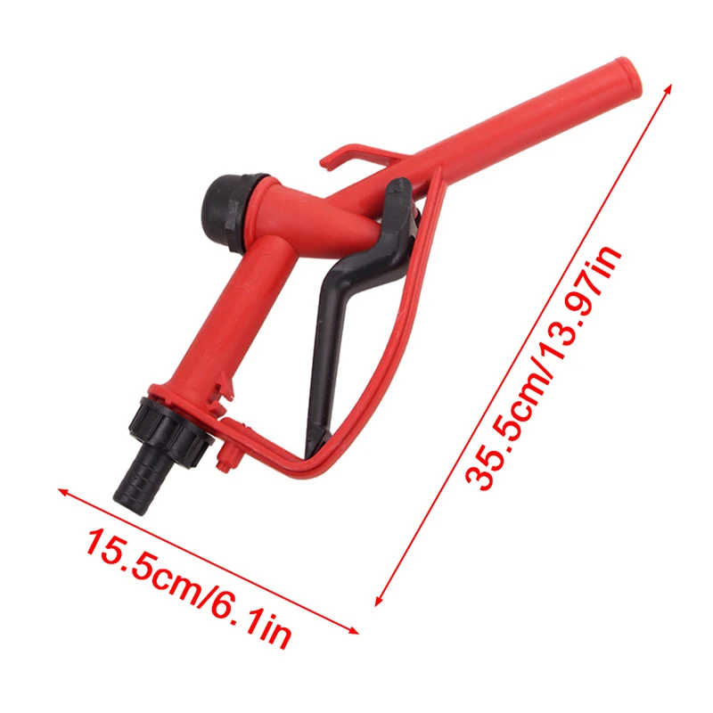 New 1pc Plastic Manual Heavy Duty Fuel Nozzle Gun With Hook Straight Nozzle - Diesel And Petrol Nozzle Max Flow 45L/M