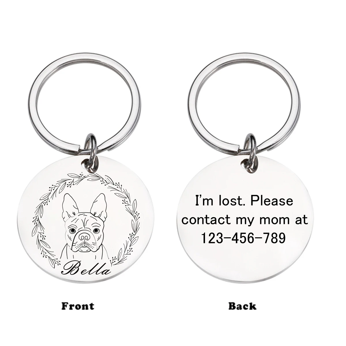 1 PC Cartoon Customized Text Personalized Dog Tags Dog ID Collars Customized Dog Collar With Name