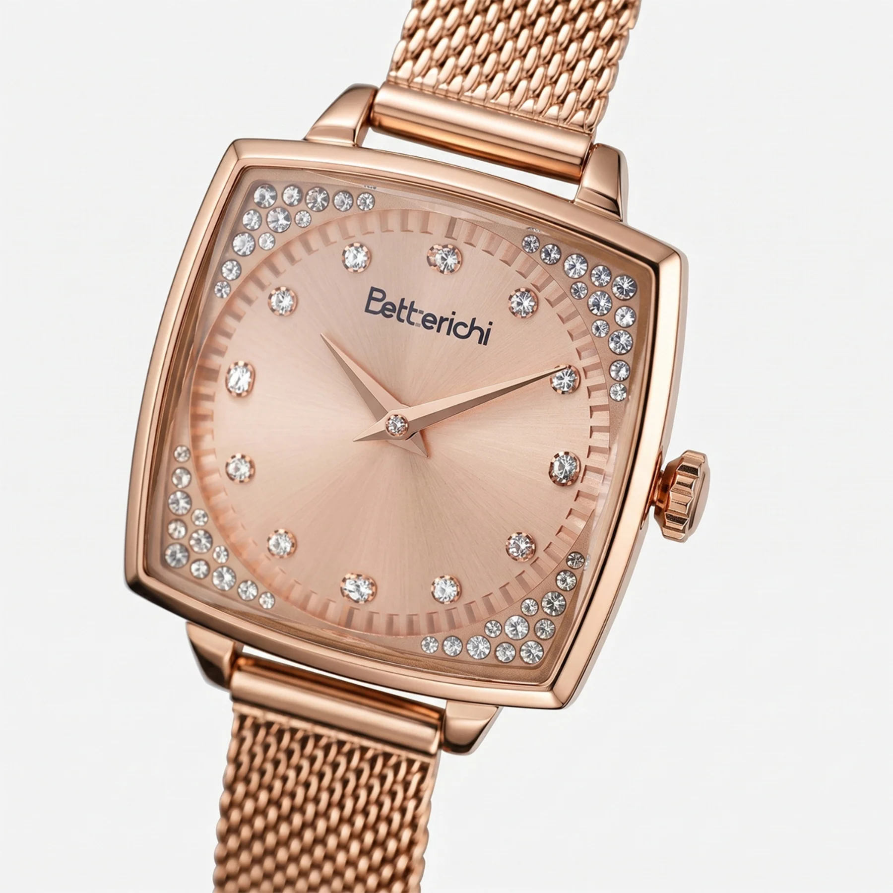 betterichi Women's Luxury Waterproof Diamond Watch Full Diamond Elegant Fashion Simple Quartz Wristwatch Original Japanese Movem