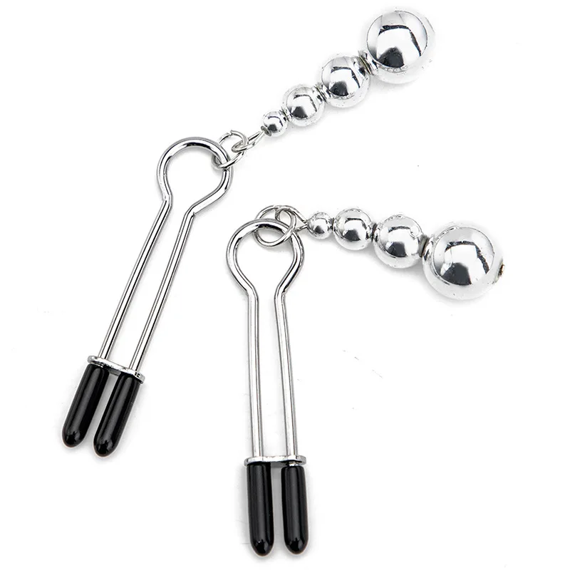 Metal Nipple Clamps clips ring bell BDSM breast Bondage restraint Sex Toy For Women Couple play Game