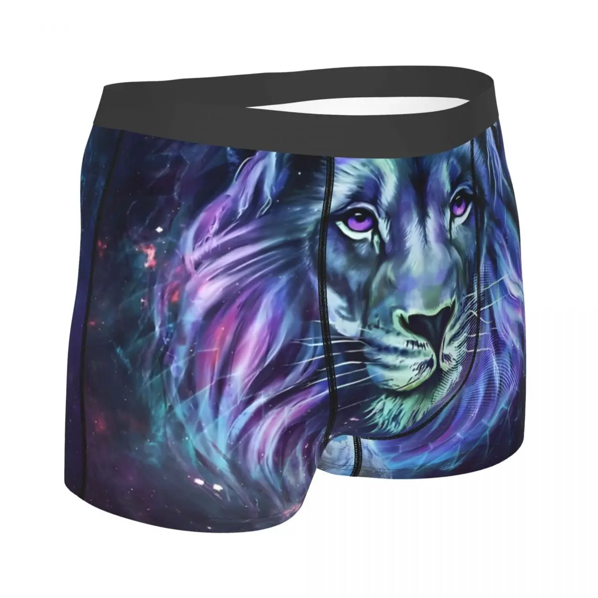 Space Galaxy Wolf Men\'s Panties Guardian Lion Men Boxer Underwear Cotton for Male Large Size Lot Soft