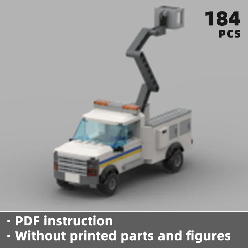 

practical bucket truck bricks city traffic car blocks utility vehicle urban service moc urban service display unique klocki