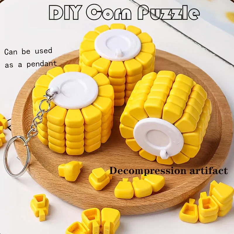 ของเล่น DIY 3D รูปรวงข้าวเทียมเพื่อการผ่อนคลาย - เกมปริศนาเพื่อการศึกษาสำหรับเด็ก, รวงข้าวเทียมแบบประกอบได้, ดีไซน์พลาสติกสีขาวและสีเหลืองสำหรับกิจกรรมสร้างสรรค์เพื่อบรรเทาความเครียด, กิจกรรมคลายเครียด, ของขวัญที่สมบูรณ์แบบสำหรับวันฮาโลวีน, คริสต์มาส, วันขอบคุณพระเจ้า, ของเล่นเพื่อการศึกษาสำหรับเด็ก |   การออกแบบที่น่าสนใจ |   พลาสติกทนทาน