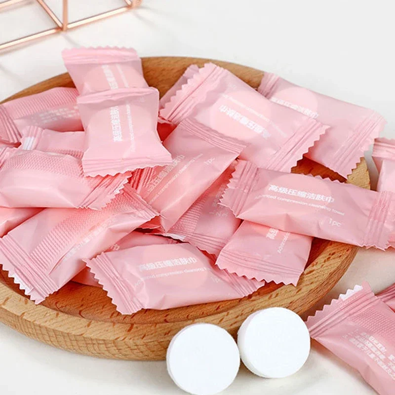 20/50/80/100PCS Mini Compressed Towel Disposable Capsules Towel Magic Face Care Tablet Outdoor Travel Cloth Wipes Paper Tissue