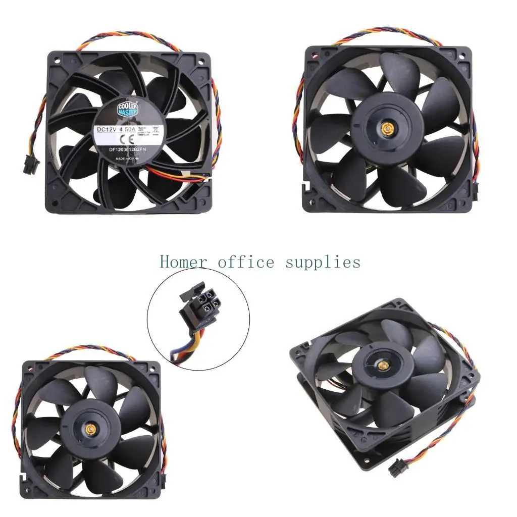

K43B высокоскоростной охлаждающий вентилятор 120 мм 12 см DF1203812B2FN 12 В 4,50 А 120X120X38 мм для кулера Miner