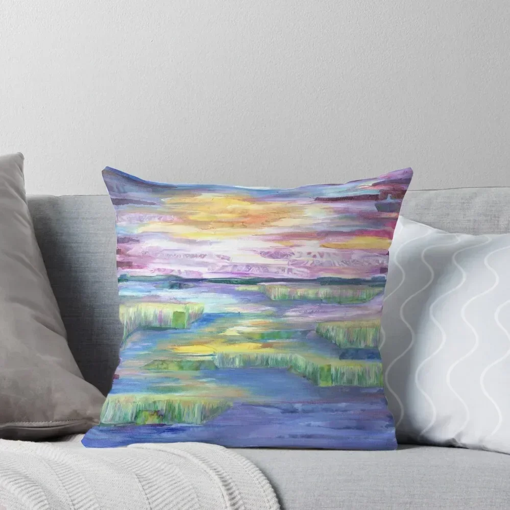 

Lowcountry Marsh Throw Pillow luxury home accessories Pillowcases For Pillows Cushion Cover For Sofa pillow