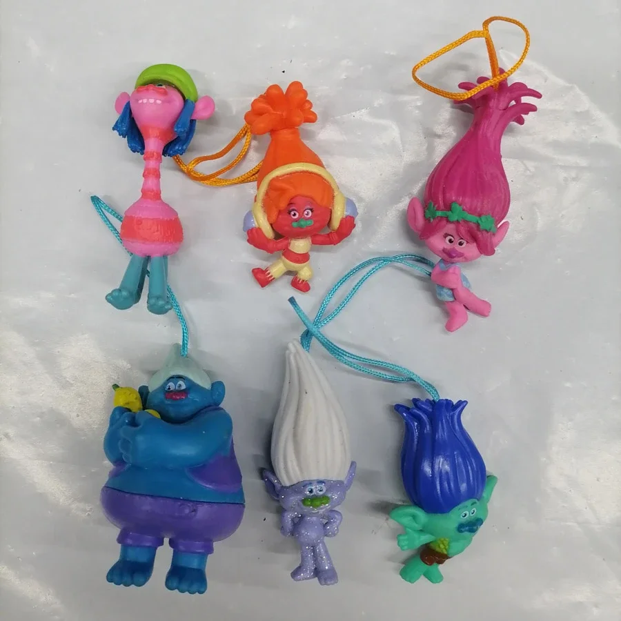 Trolls Anime Figurine Magical Hair Elf Dolls SNAPCO Creative Toy Keychain Poppy Branch Action Figure Pendant Ornaments Gifts