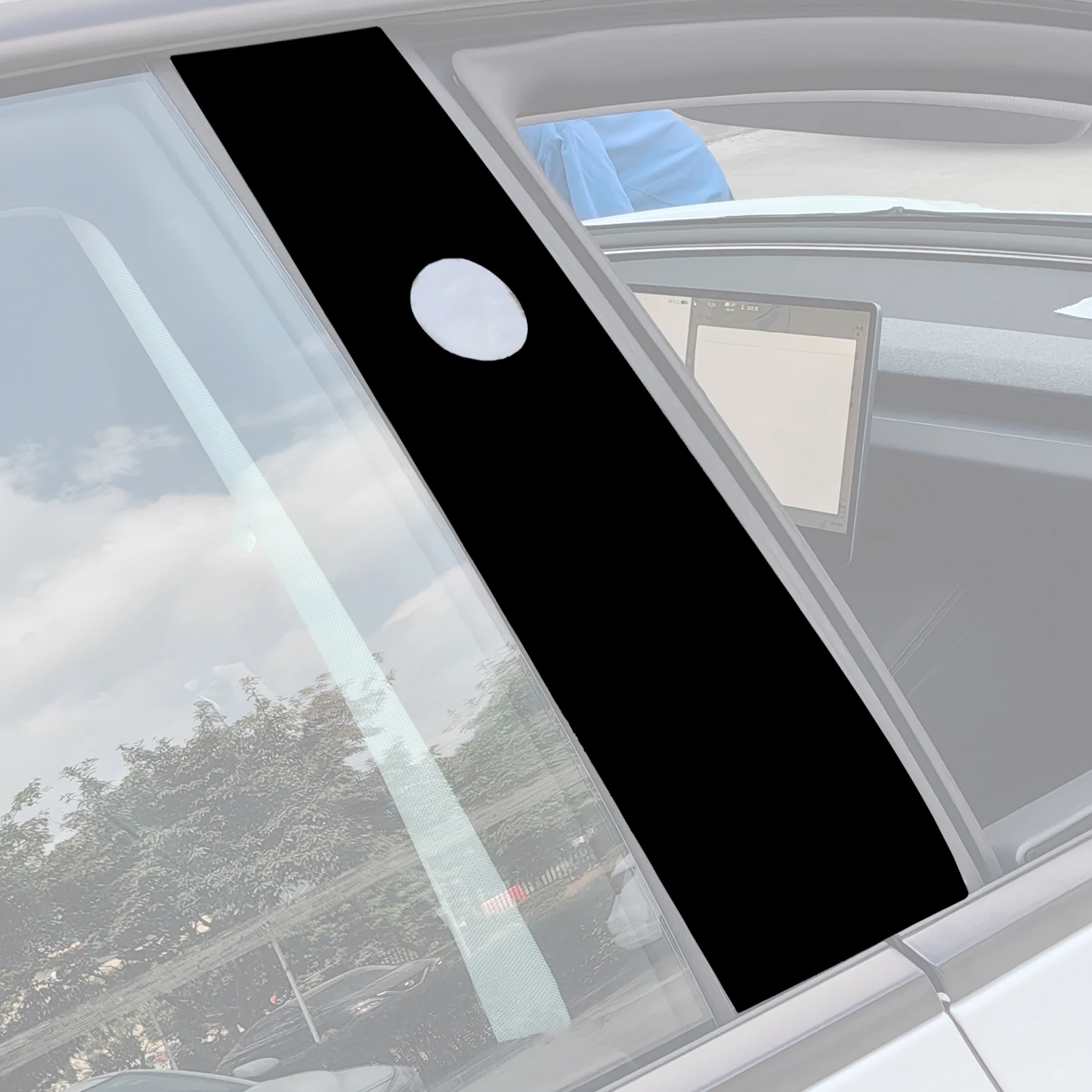 

Запчасти и аксессуары для автодвигателей, передняя дверная панель Carex, ярко-черная задняя стойка, декоративные наклейки для Tesla Model 3 2023-2024