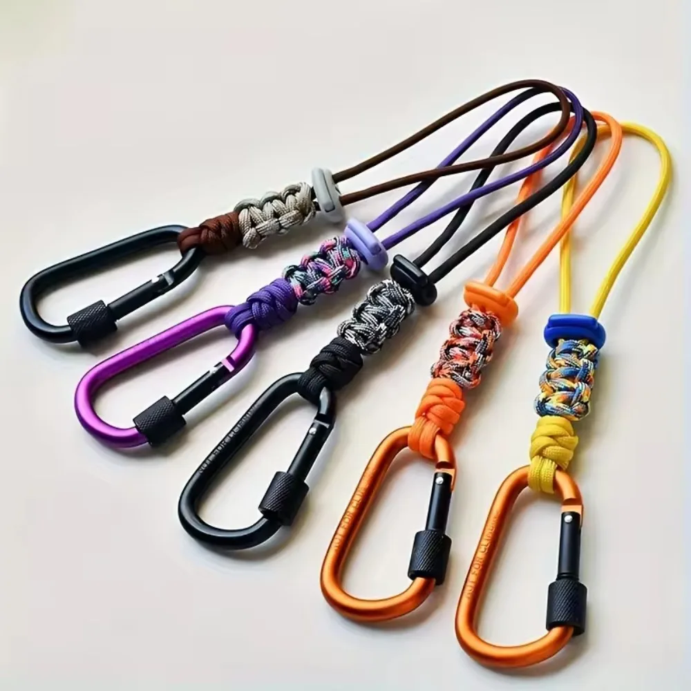 Tactical Braided Lanyard Multifunctional Carabiner Outdoor Camping Hook Cord Backpack Buckle Keychain Hiking Accessories