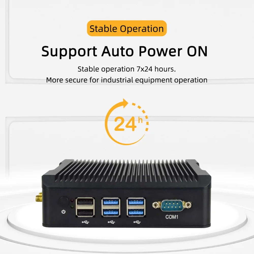 TexHoo Mini PC N5095 Industrial Motherboard Pc Linux Ubuntu 2Com 2Lan HDMI VGA DDR4 Industrial Server Mini Computer
