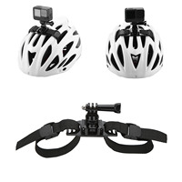 Adjustable Bike Helmet Mount Strap with Bracket Adapter Base For Insta360 X4 X3 for DJI OSMO ACTION 2 3 4 for SJCAM for EKEN