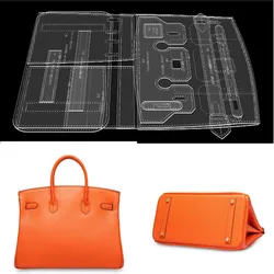 1Set Acrylic Handmade Production Shoulder Bag Tote Template For DIY Leather Craft Drawing Pattern Sewing Pattern