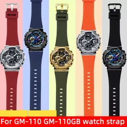Silicone Watchband 16mm For Casio GM110 GM-110 Watch Strap G-SHOCK GM-110GB Waterproof Soft Resin Rubber Bracelet Men Wristbands