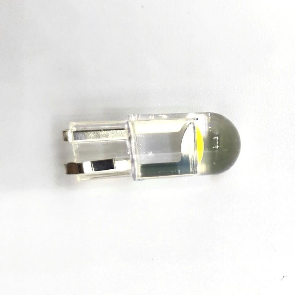 10Pcs 12V/24V Newest W5W Led T10 Car Light COB Glass 6000K White Auto Automobiles License Plate Lamp Dome Read DRL Bulb Style
