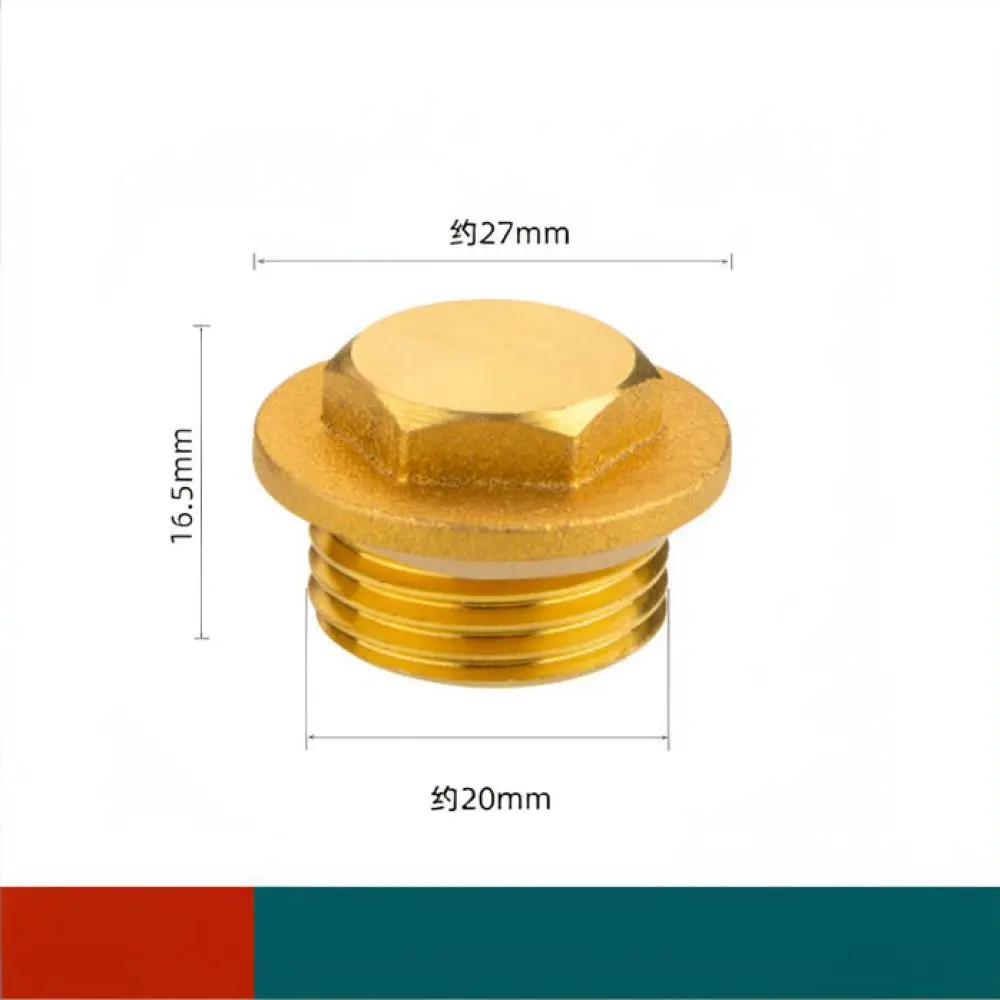 Solid Brass Threaded Pipe End Cap Connector Male Water Plumbing Fitting Sealing Stopper For Pipeline System