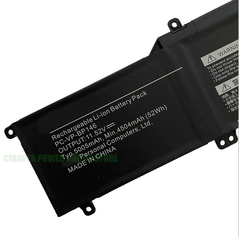 Bateria genuína do portátil PC-VP-BP146 11.52v/52wh da bateria de laoptop do pc