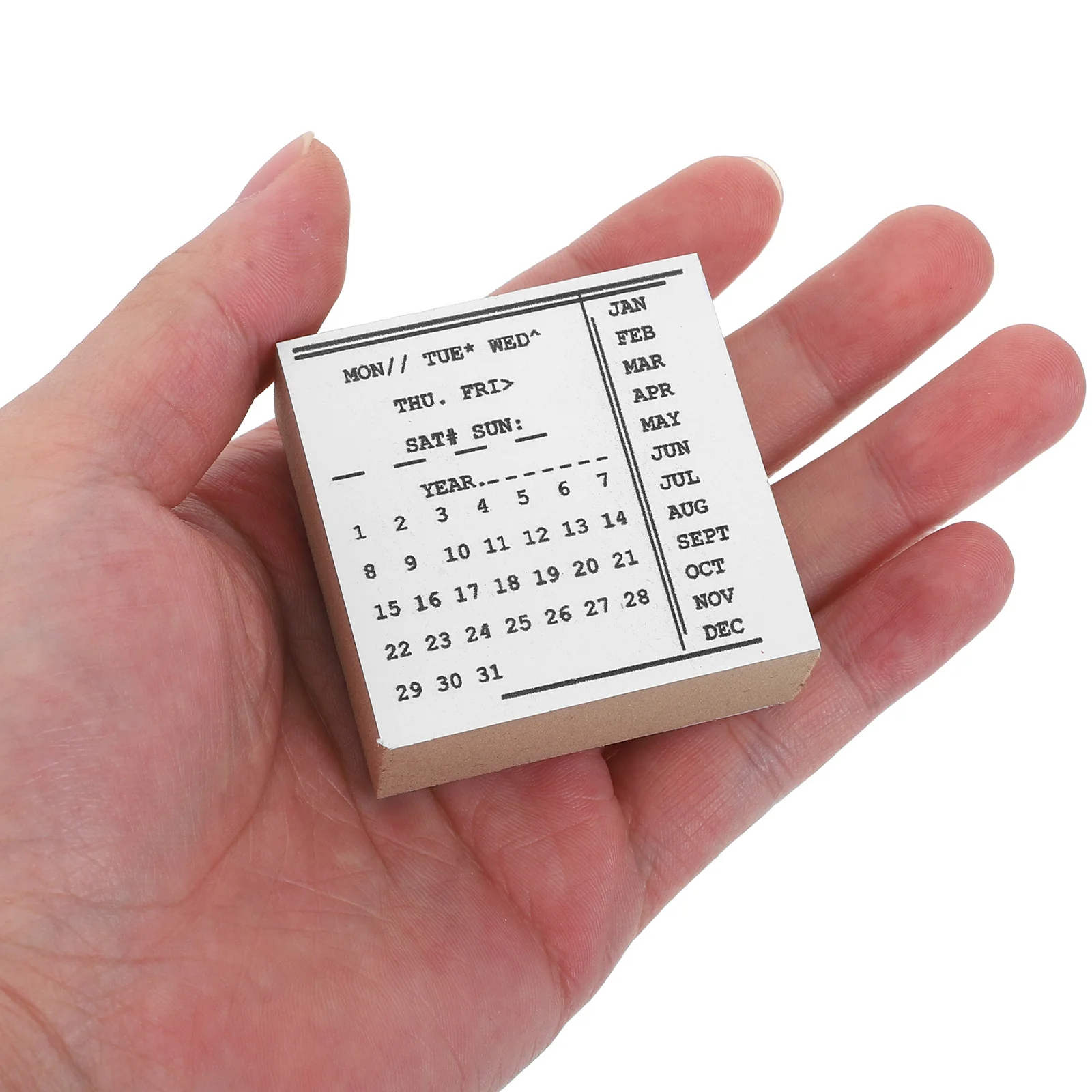 

4pcs 1 Box Diy Wood Journal Stamp Set Handmade Craft Stamps For Planner Decoration Clear Rubber Stamps For Scrapbooking Calendar